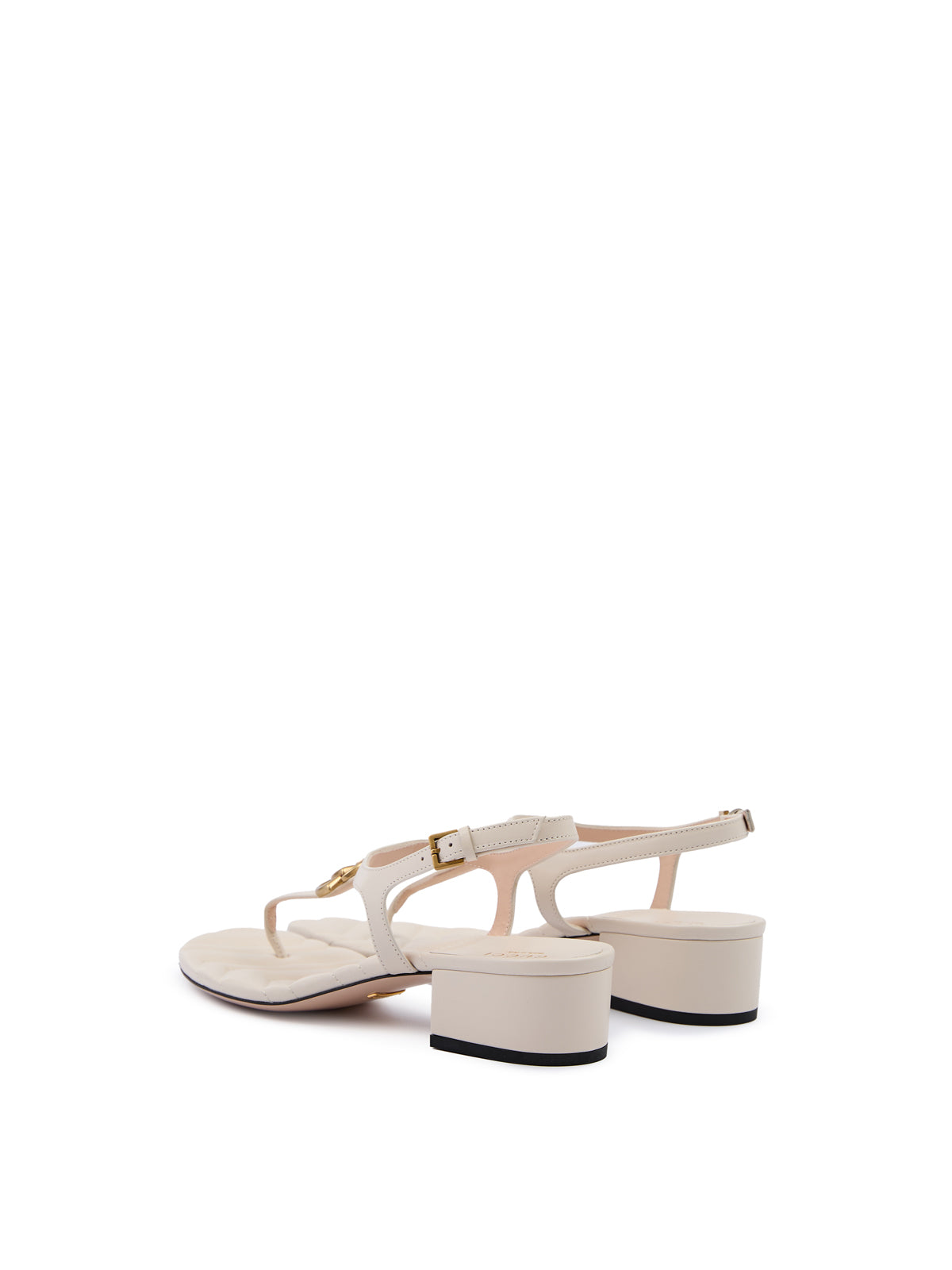 Gucci Mystic White Nappa Charlotte Leder Sandalen