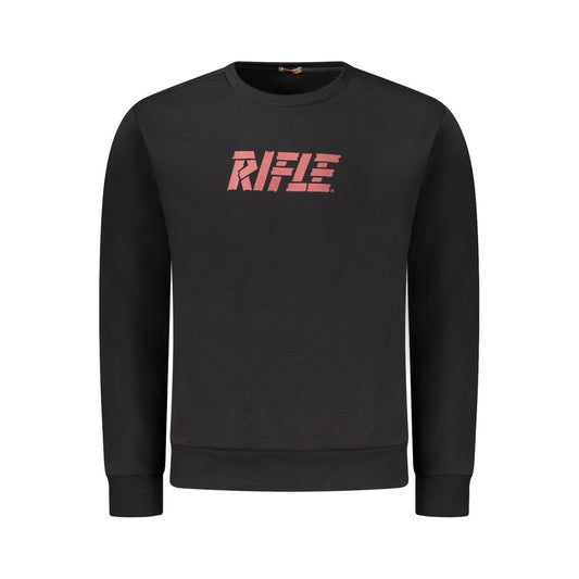 Rifle Schwarzer Baumwollpullover für Männer