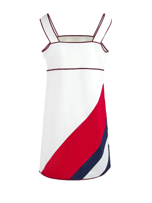 Gucci Weißes kurzes Kleid aus Polyester und Baumwolle