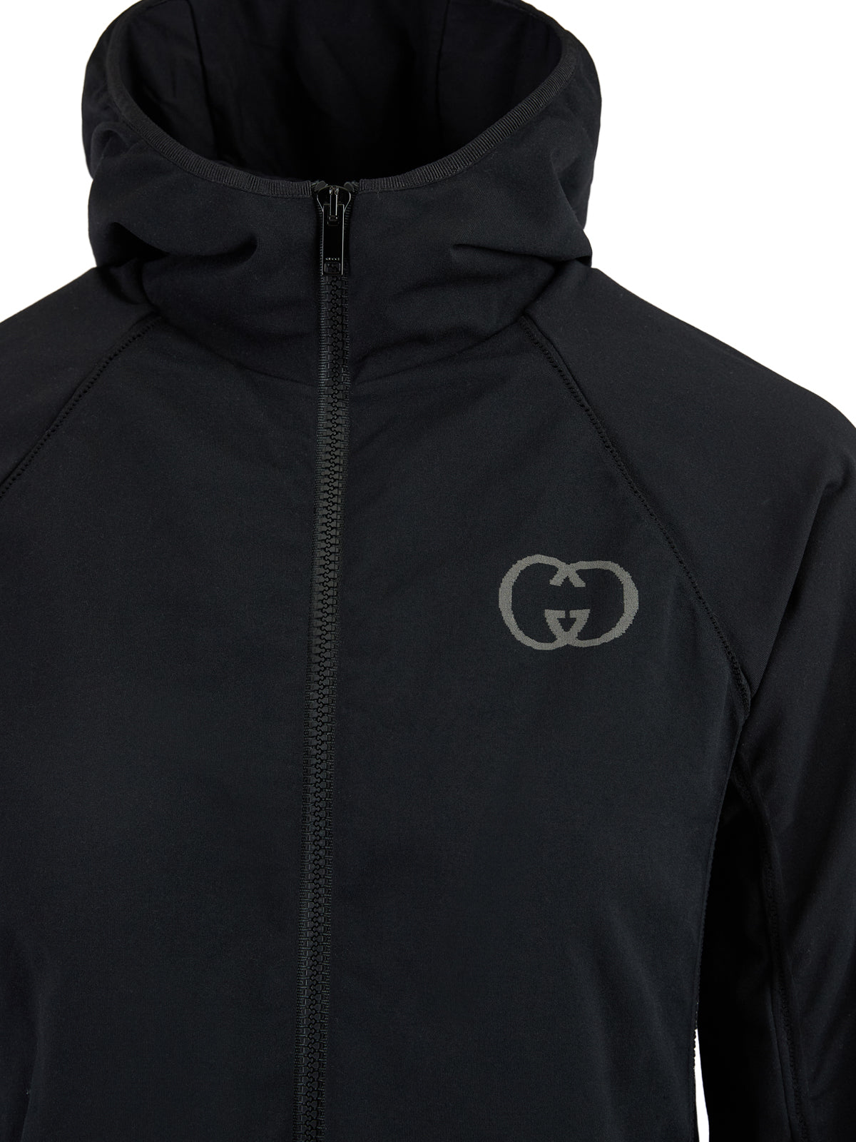 Gucci Schwarzes Polyamid-Kapuzen-Sweatshirt