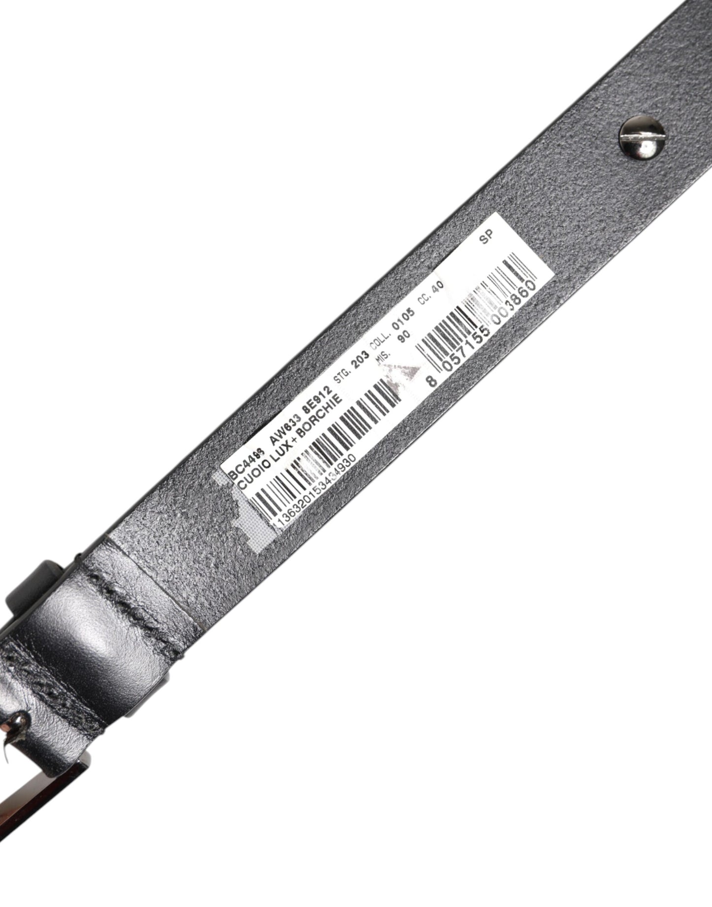 Dolce & Gabbana Schwarzer Luxus Leder DG Nieten Schnalle Gürtel