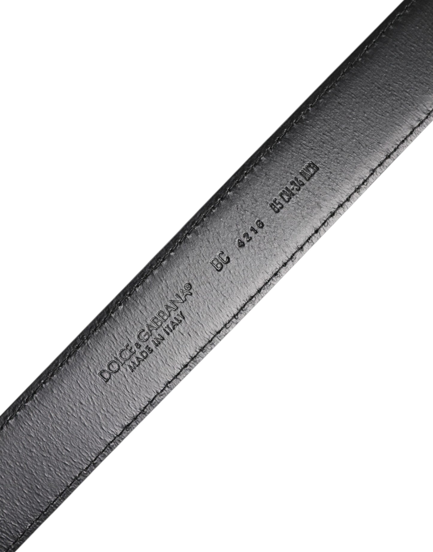 Dolce & Gabbana Brauner klassischer Kalbsledergürtel mit Silberschnalle