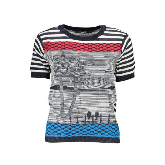 Desigual Blauer Baumwollpullover für Frauen