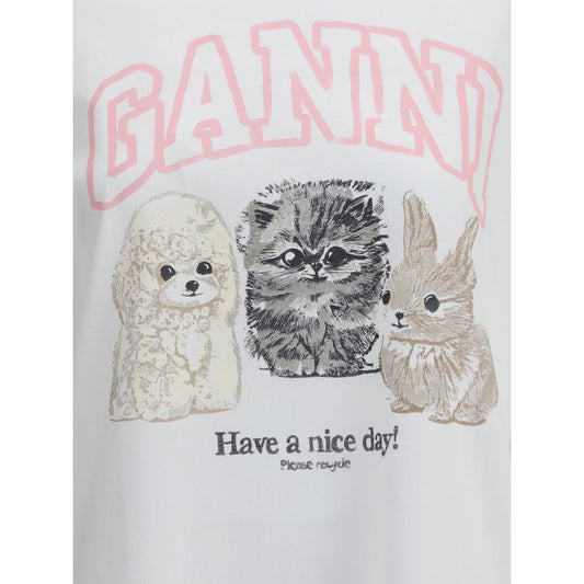 Ganni Have a Nice Day langärmeliges Top