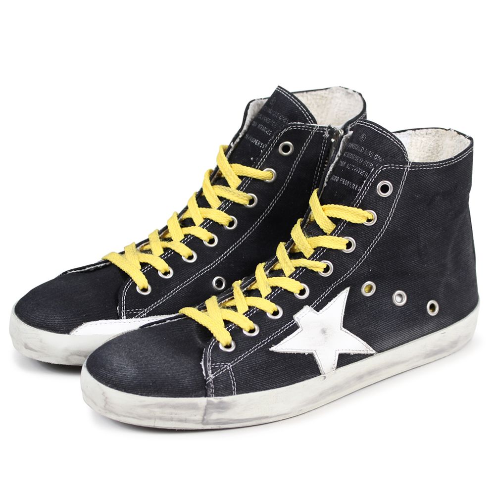 Golden Goose Schwarzer Canvas-Sneaker