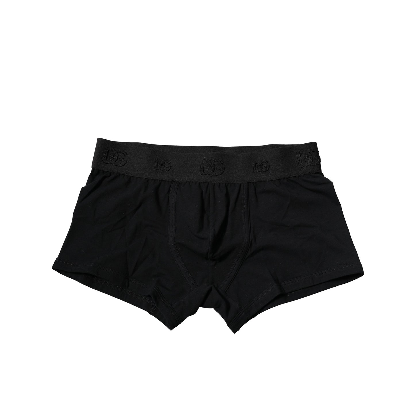 Dolce & Gabbana Schwarze Cotton Stretch Regular Boxer Unterwäsche