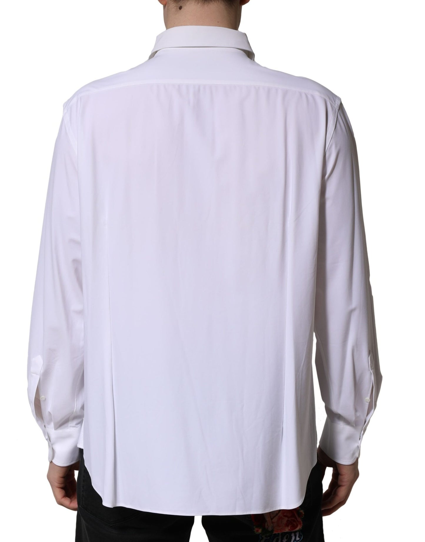 Corneliani Weißes langärmeliges Kleid mit Kragen Formelles Hemd