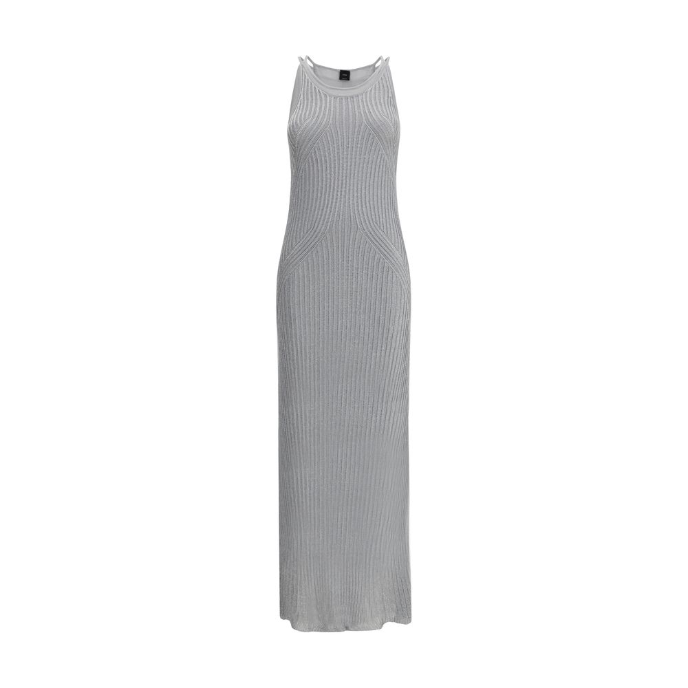 PINKO Langes Metallic-Strickkleid