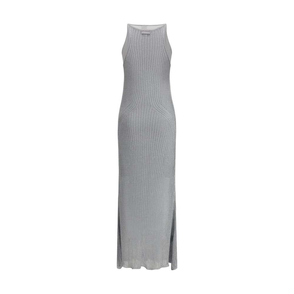PINKO Langes Metallic-Strickkleid