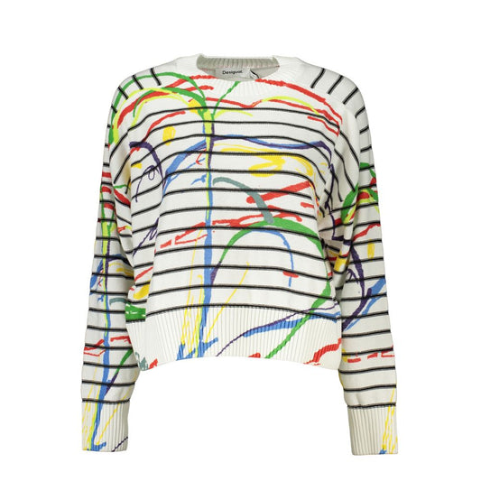 Desigual Schicker Pullover mit Rundhalsausschnitt und Kontrastdetail