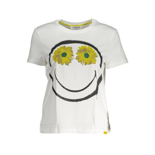 Desigual Weißes Baumwoll-Top für Frauen