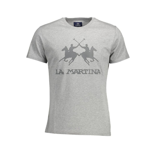 La Martina Braunes Baumwoll-T-Shirt für Männer