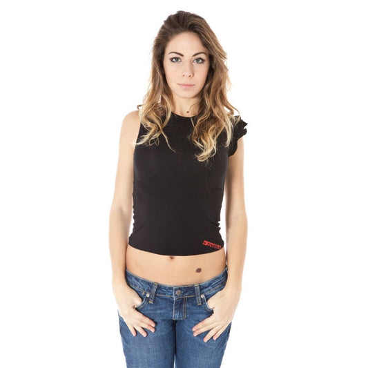 Zuelements Schwarzes Lycra Frauen T-Shirt