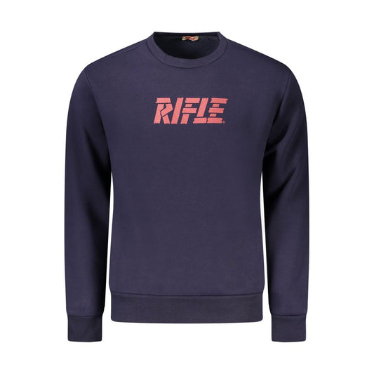 Rifle Blauer Baumwollpullover für Männer
