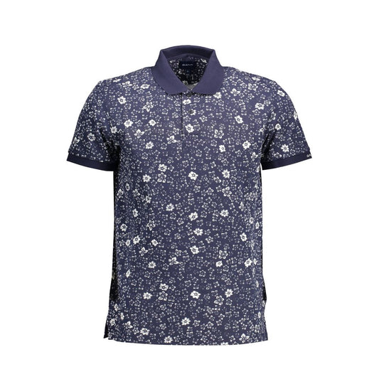 Gant Blaues Baumwoll-Poloshirt für Männer