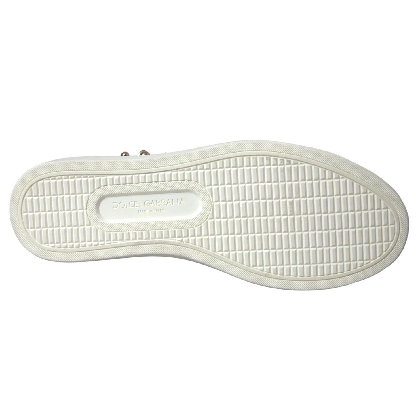 Dolce & Gabbana Weiß Leder Gold Rot Herz Turnschuhe Schuhe