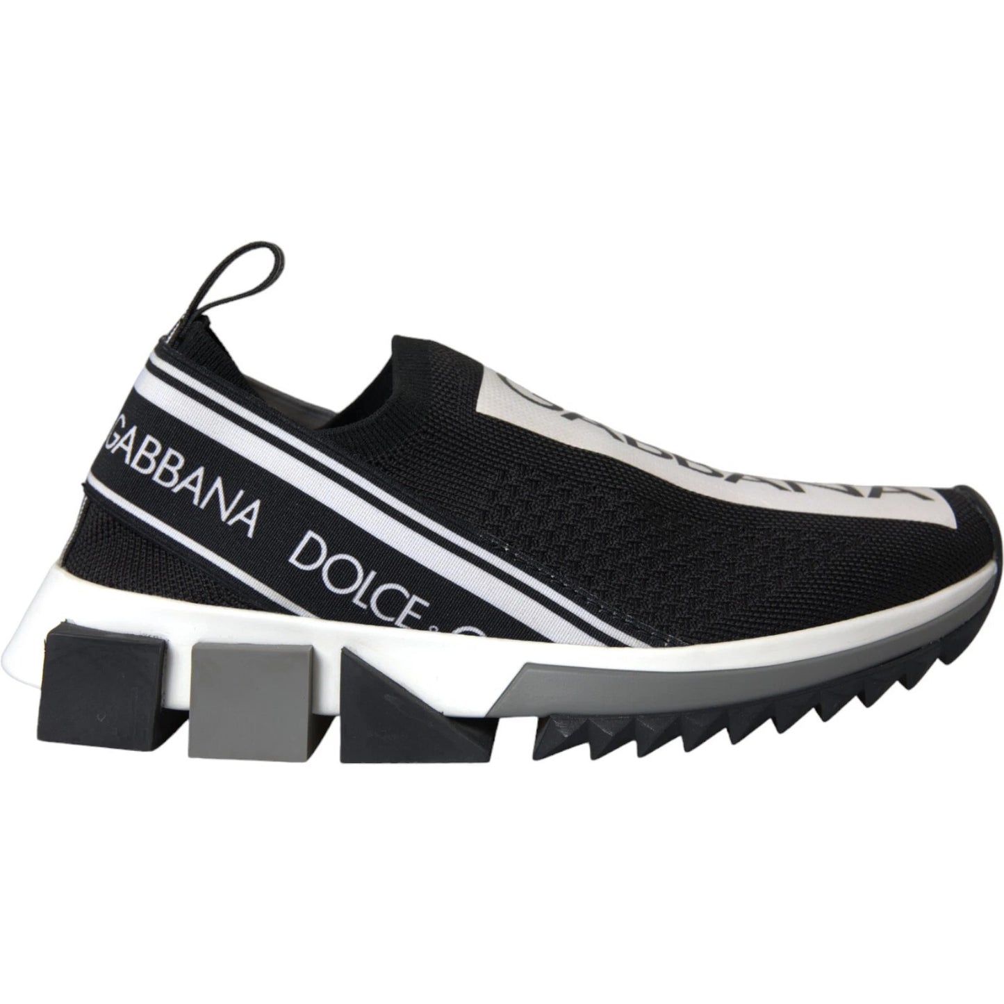 Dolce & Gabbana Schwarz Weiß Slip On Sorrento Sneakers Schuhe