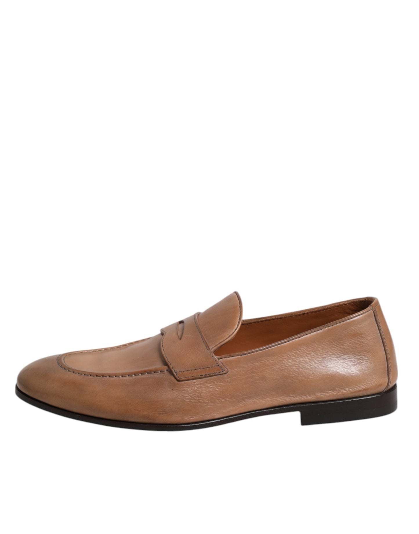 Brunello Cucinelli Braun Leder Loafer Kleid Formelle Schuhe