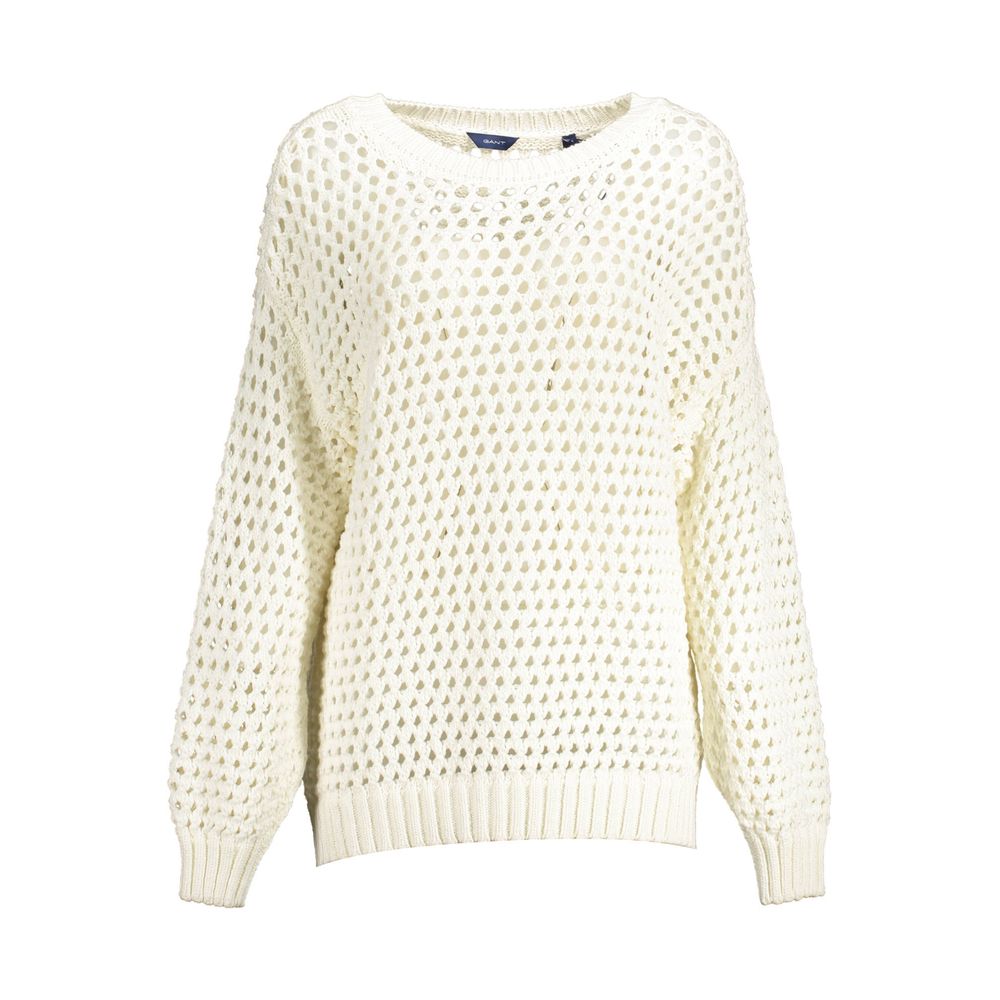 Gant Weißer Baumwollpullover für Frauen