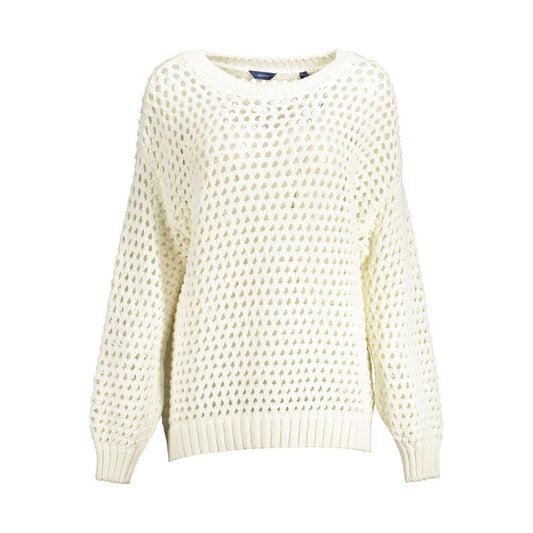 Gant Weißer Baumwollpullover für Frauen