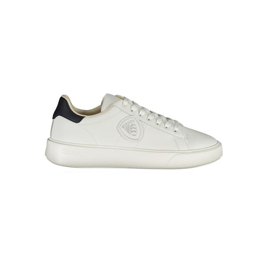 Blauer Weißes Polyethylen Herren Sneaker