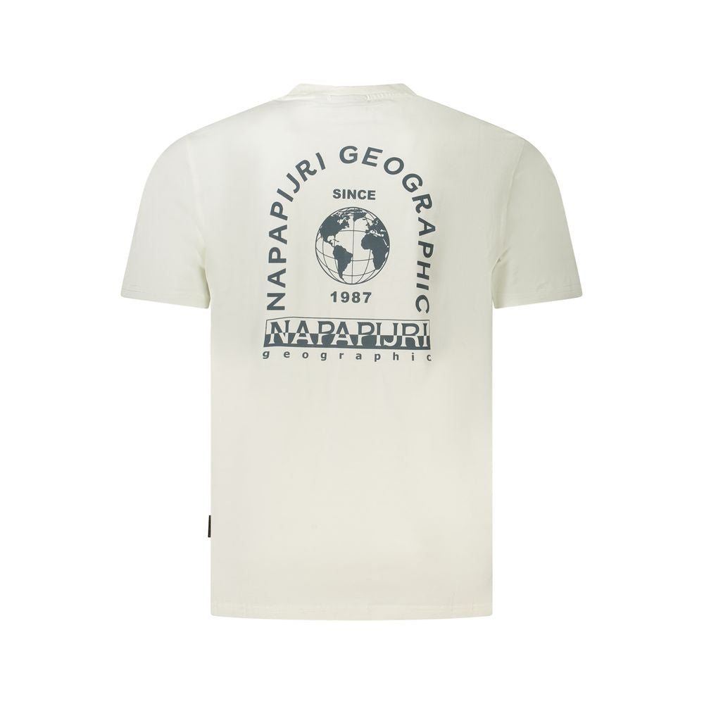 Napapijri Weißes Baumwolle Männer T-Shirt
