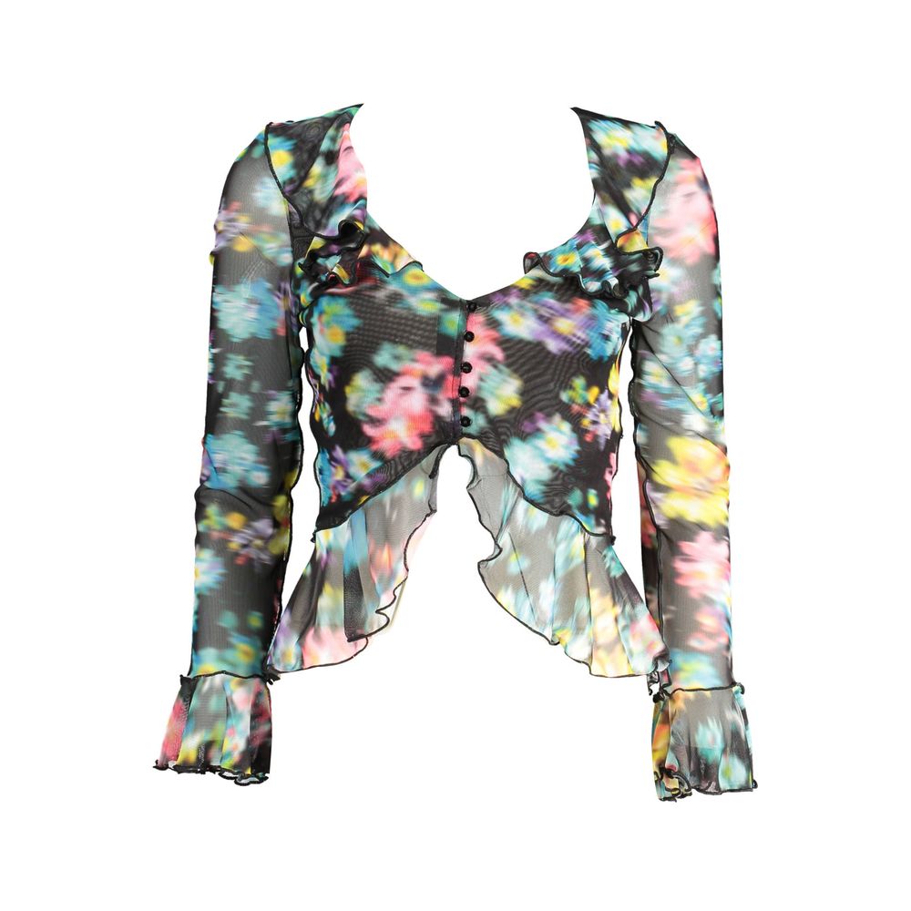 Desigual Schwarzes Polyester T-Shirt für Frauen