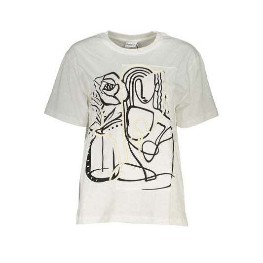 Desigual Weiße Baumwoll-Oberteile & T-Shirt