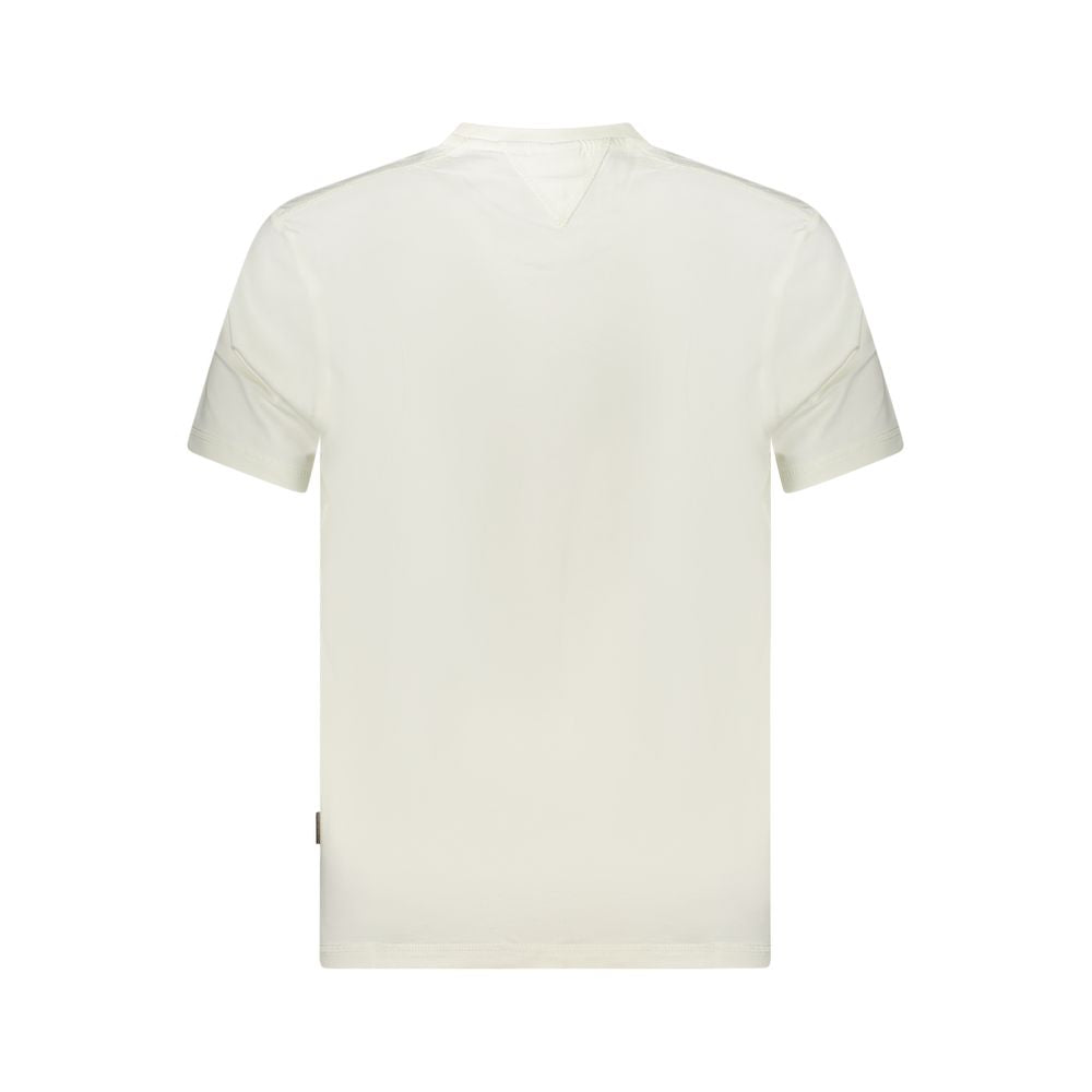 Napapijri Weißes Baumwolle Männer T-Shirt