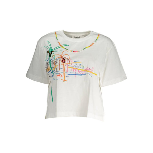 Desigual Weißes Baumwoll-Top für Frauen