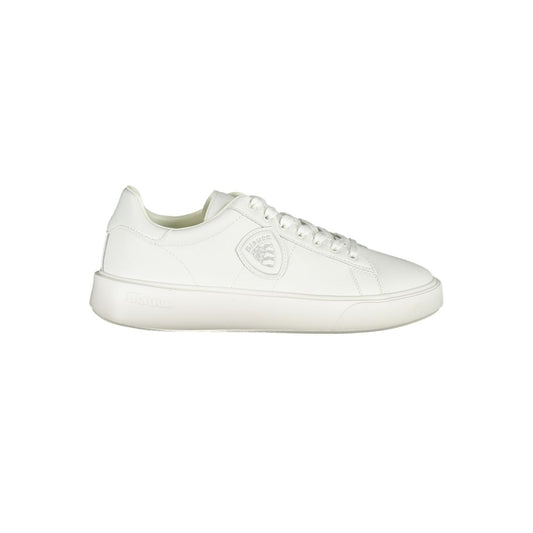 Blauer Weißes Leder Herren Sneaker