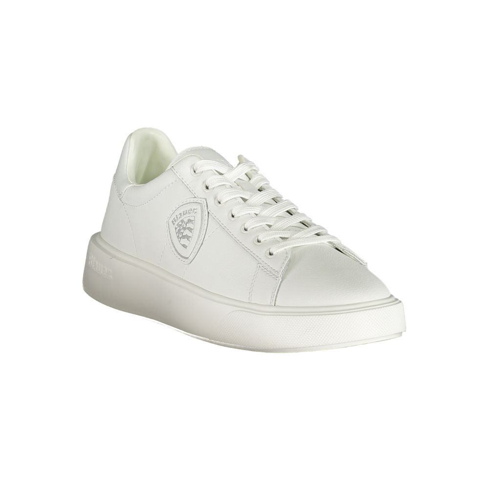 Blauer Weißes Leder Herren Sneaker