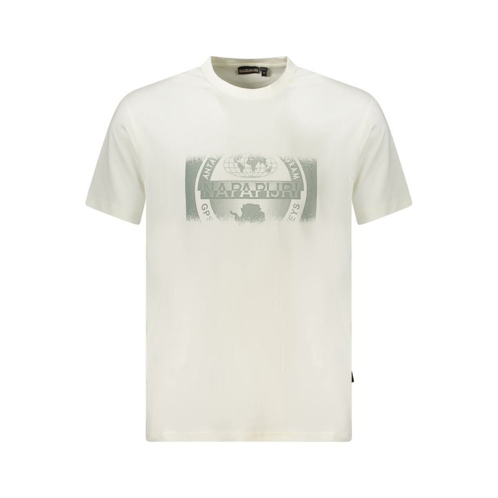 Napapijri Weißes Baumwolle Männer T-Shirt