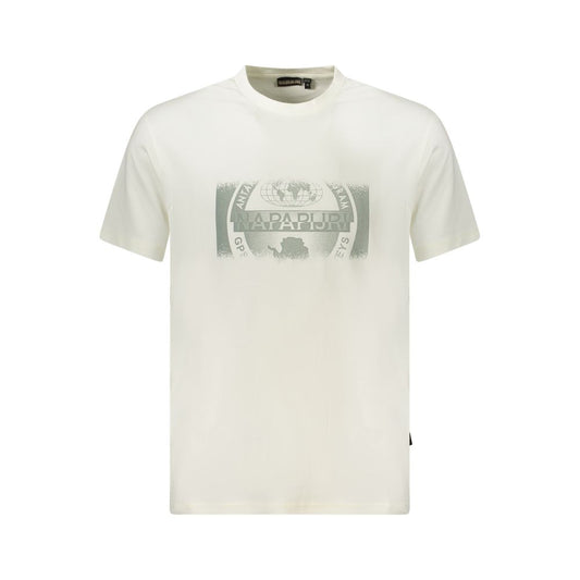 Napapijri Weißes Baumwolle Männer T-Shirt