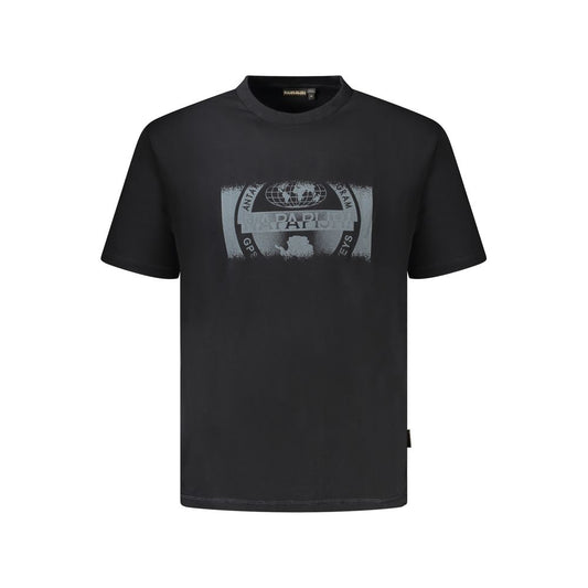 Napapijri Schwarzes Baumwolle Männer T-Shirt