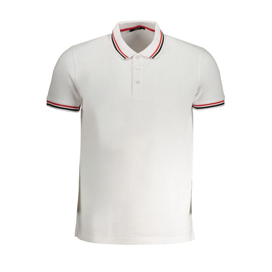 Cavalli Class Weißes Baumwoll-Poloshirt