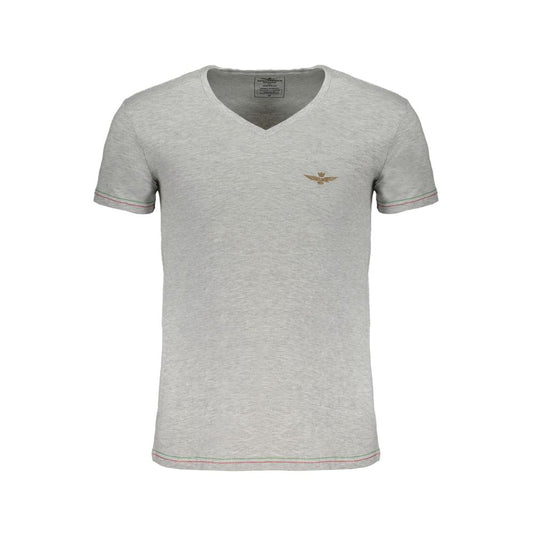 Aeronautica Militare Braunes Baumwoll-T-Shirt für Männer