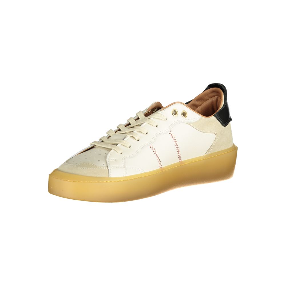 Blauer Weißes Leder Herren Sneaker