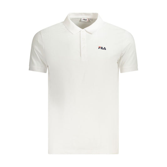 Fila Weißes Baumwoll-Poloshirt für Männer