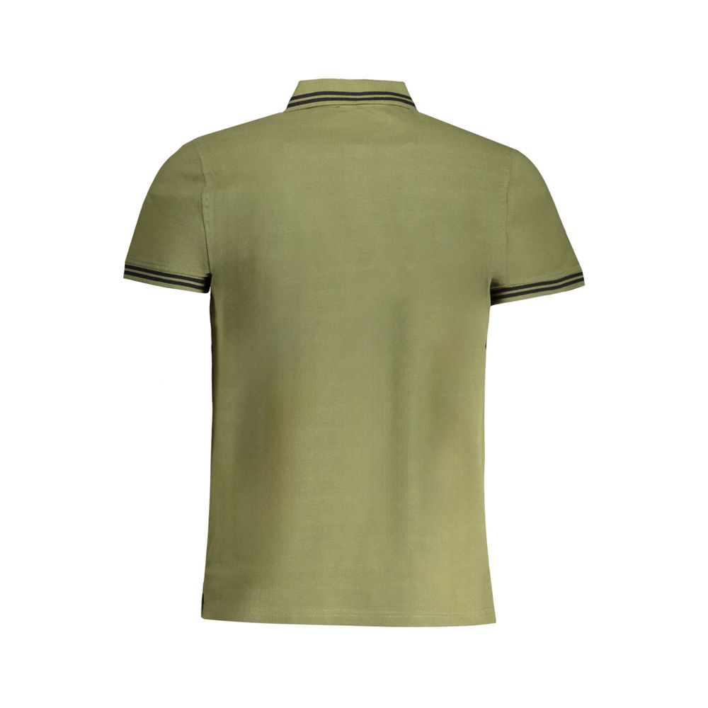 Cavalli Class Grünes Baumwoll-Poloshirt