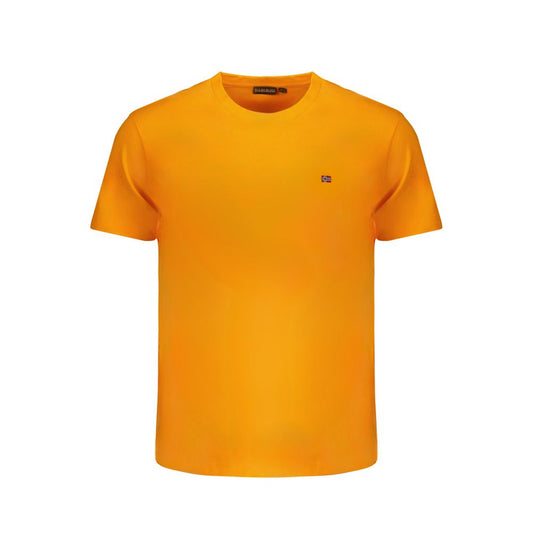 Napapijri Orangefarbenes T-Shirt aus Baumwolle