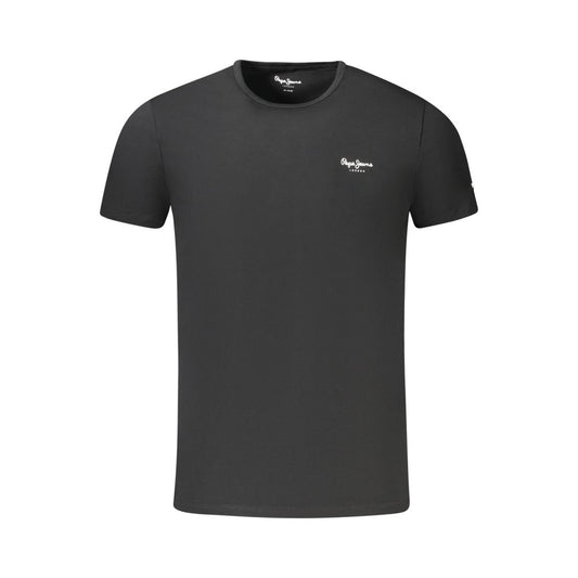 Pepe Jeans Schwarzes Baumwolle Männer T-Shirt