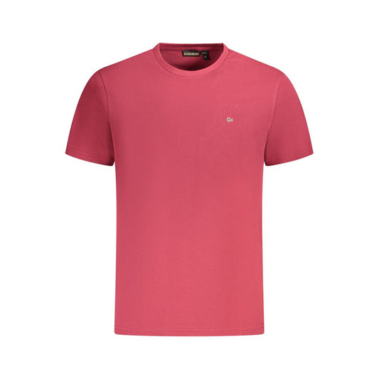 Napapijri Rotes Baumwolle Männer T-Shirt