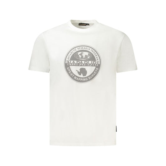 Napapijri Weißes Baumwolle Männer T-Shirt