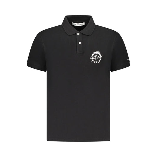 Trussardi Schwarzes Baumwoll-Poloshirt für Männer