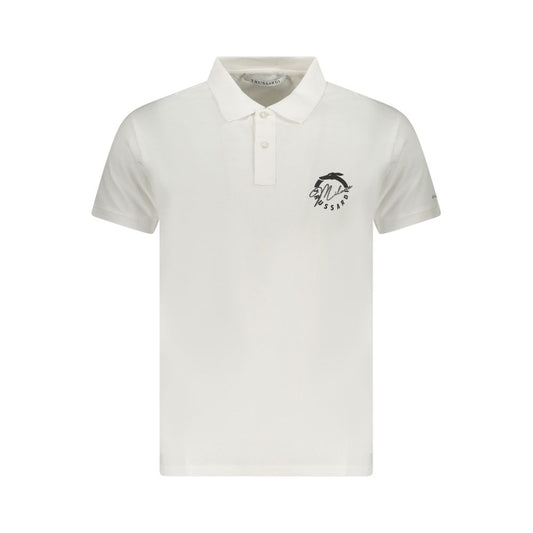 Trussardi Weißes Baumwoll-Poloshirt für Männer