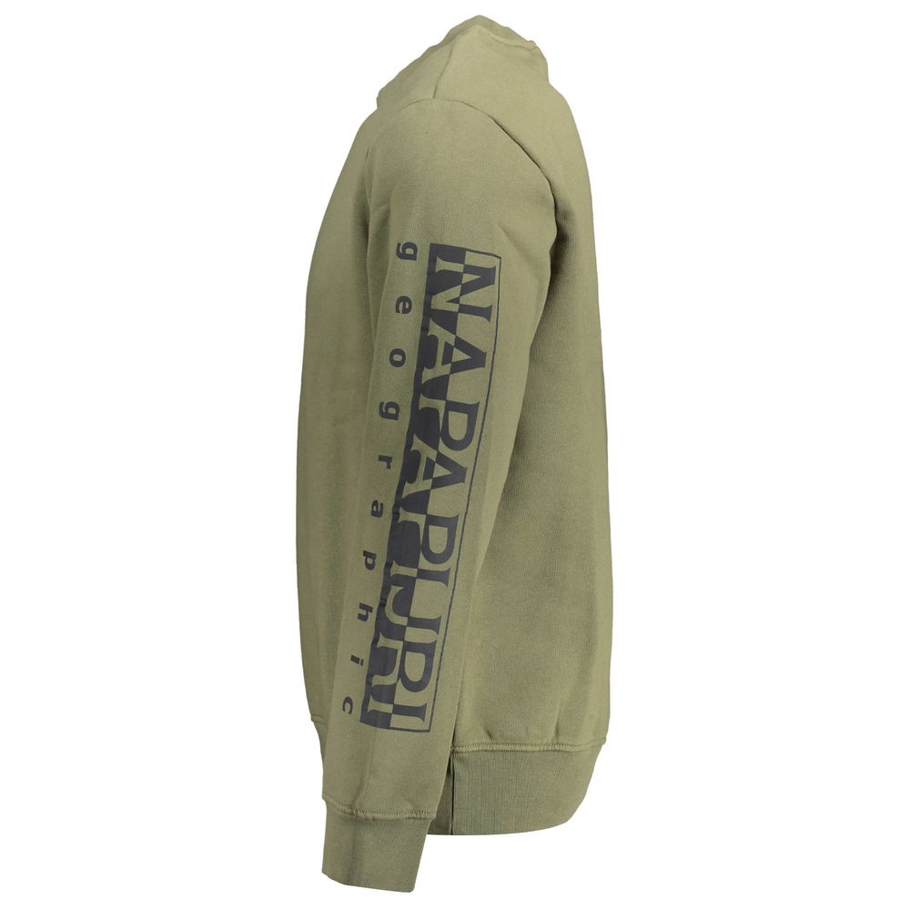 Napapijri Grüner Baumwollpullover für Männer