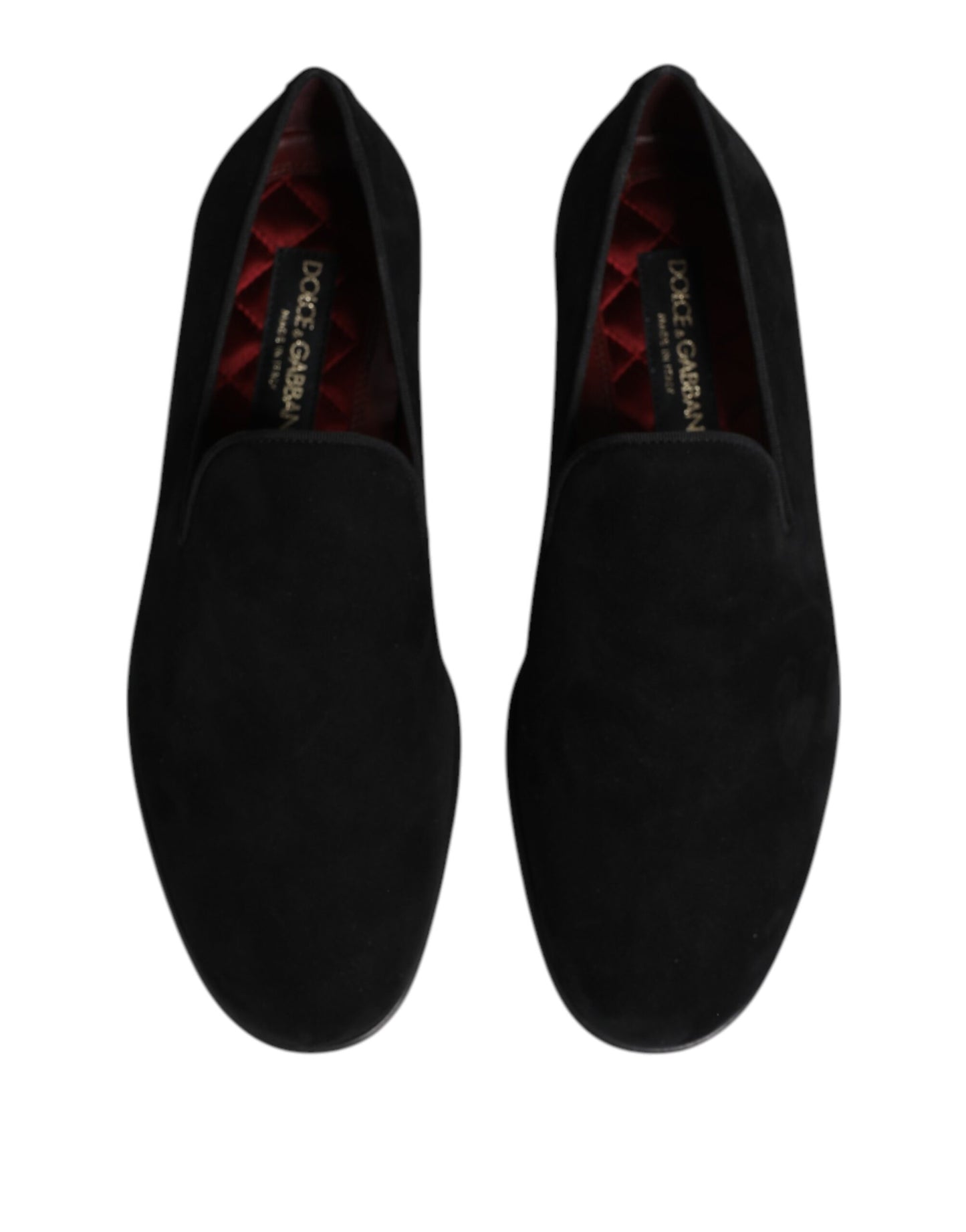 Dolce & Gabbana Schwarze Wildleder Slipper Formelle Schuhe