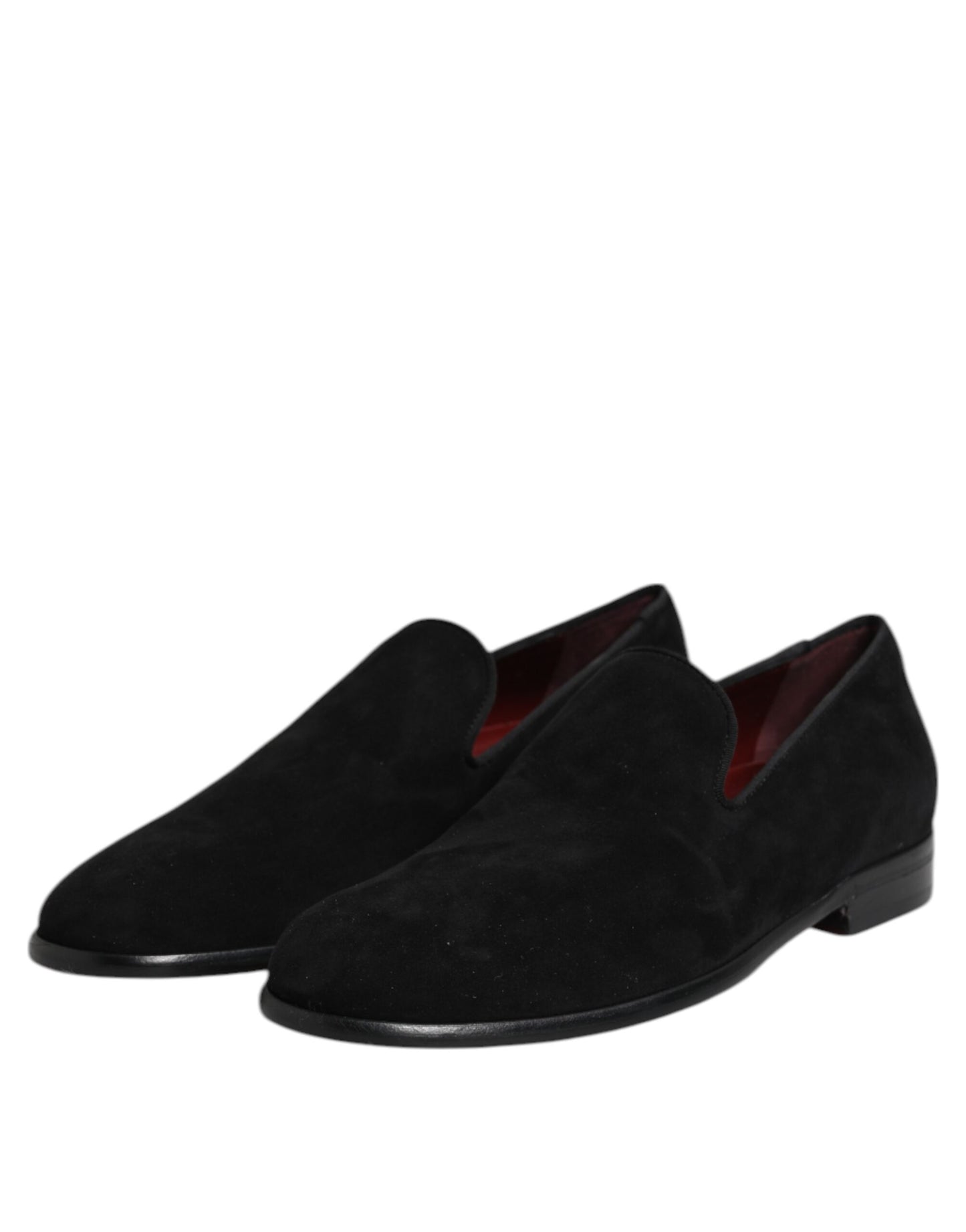 Dolce & Gabbana Schwarze Wildleder Slipper Formelle Schuhe