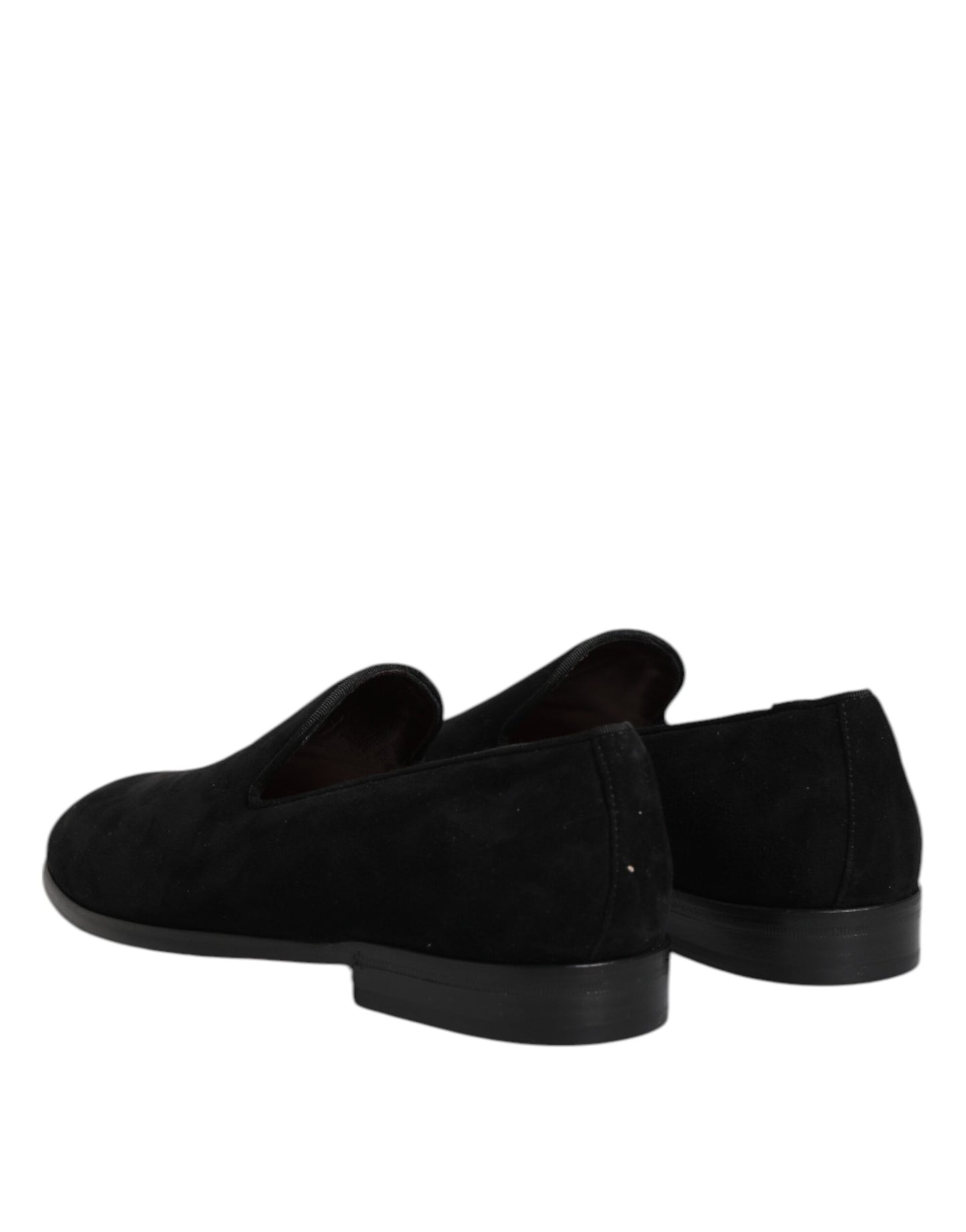 Dolce & Gabbana Schwarze Wildleder Slipper Formelle Schuhe